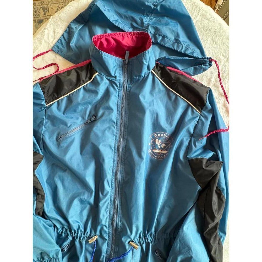 Vintage Reebok Boundless Colorblock Windbreaker Jacket Blue Pink Size S